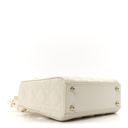 Christian Dior Lambskin Cannage Small My ABCDior Lady Dior White 4 of 11