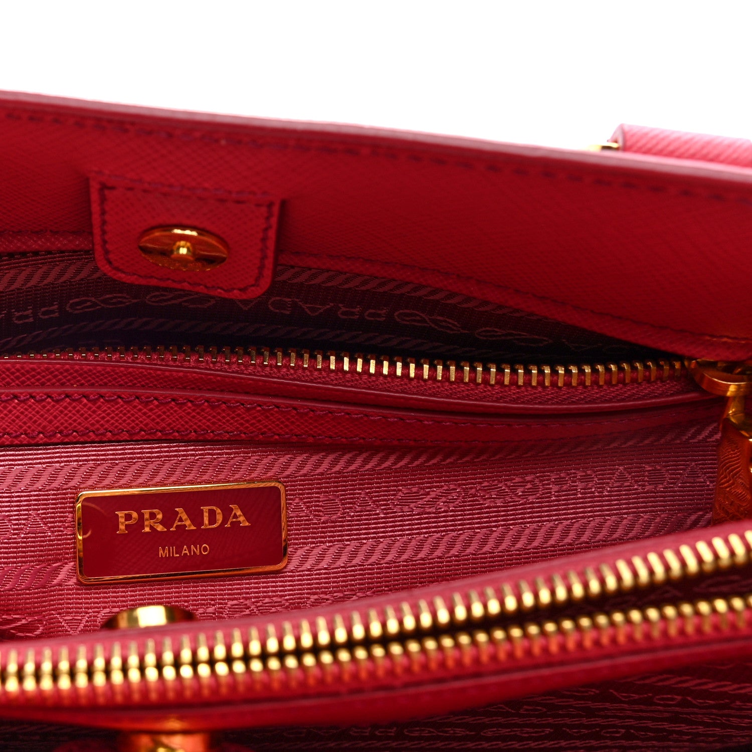 Prada Saffiano Medium Galleria Double Zip Tote Peonia 5 of 8