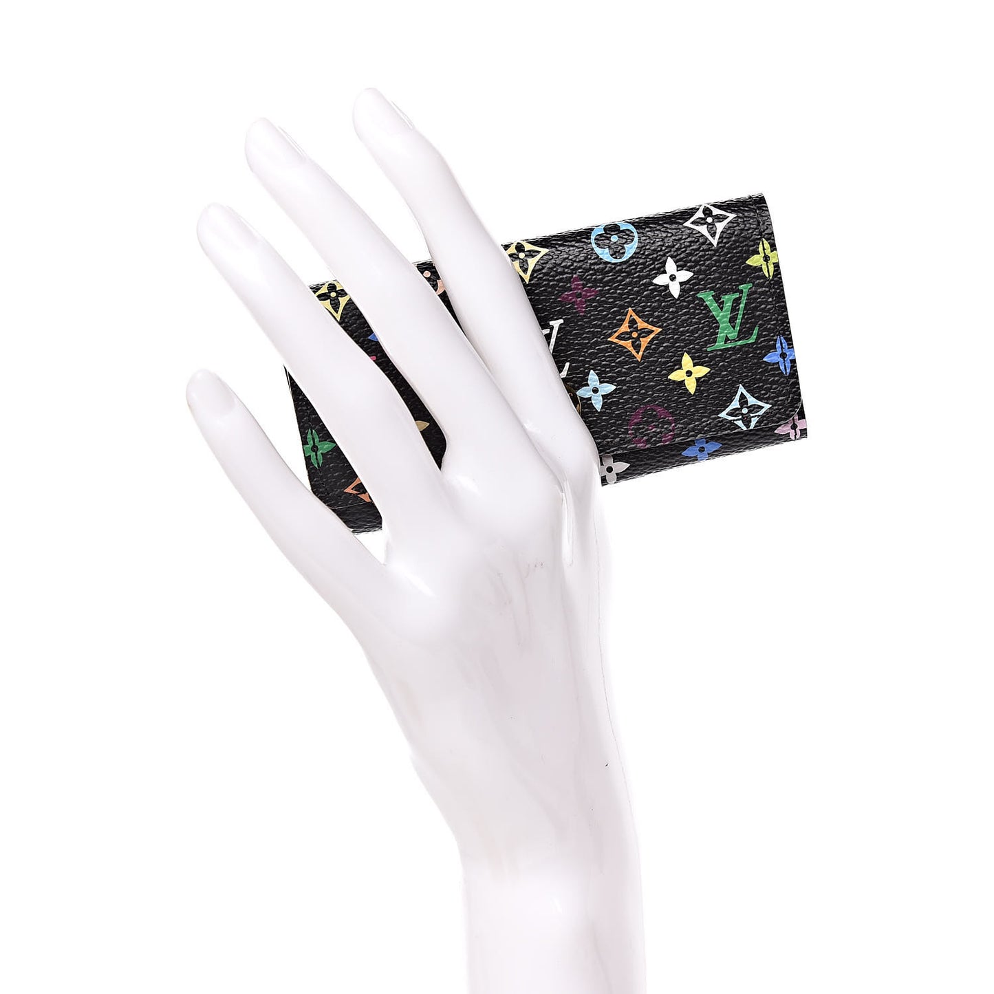 Monogram Multicolor Multicles 4 Key Holder Black Grenade