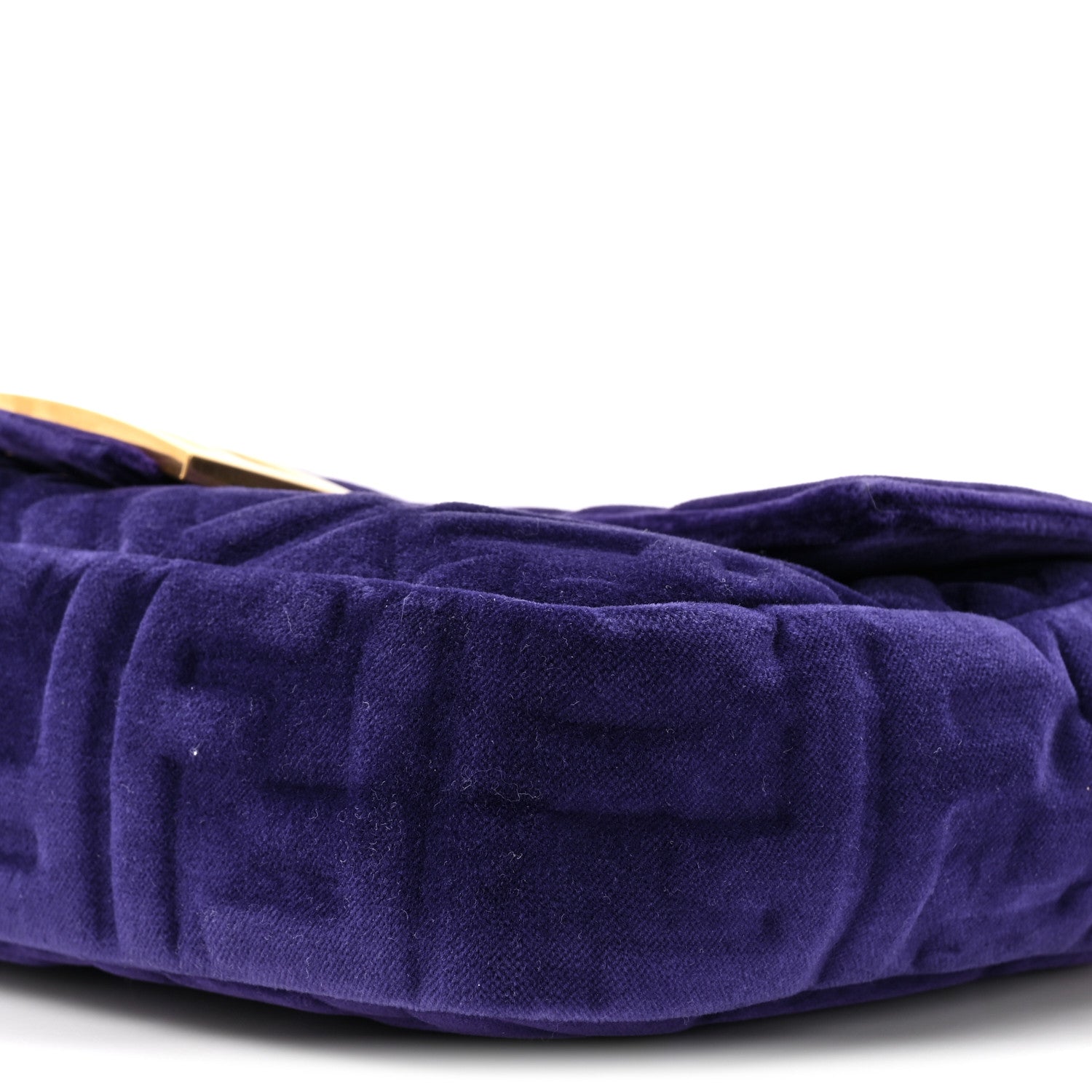 Fendi Velvet FF Embossed Baguette Viola Plus 9 of 10