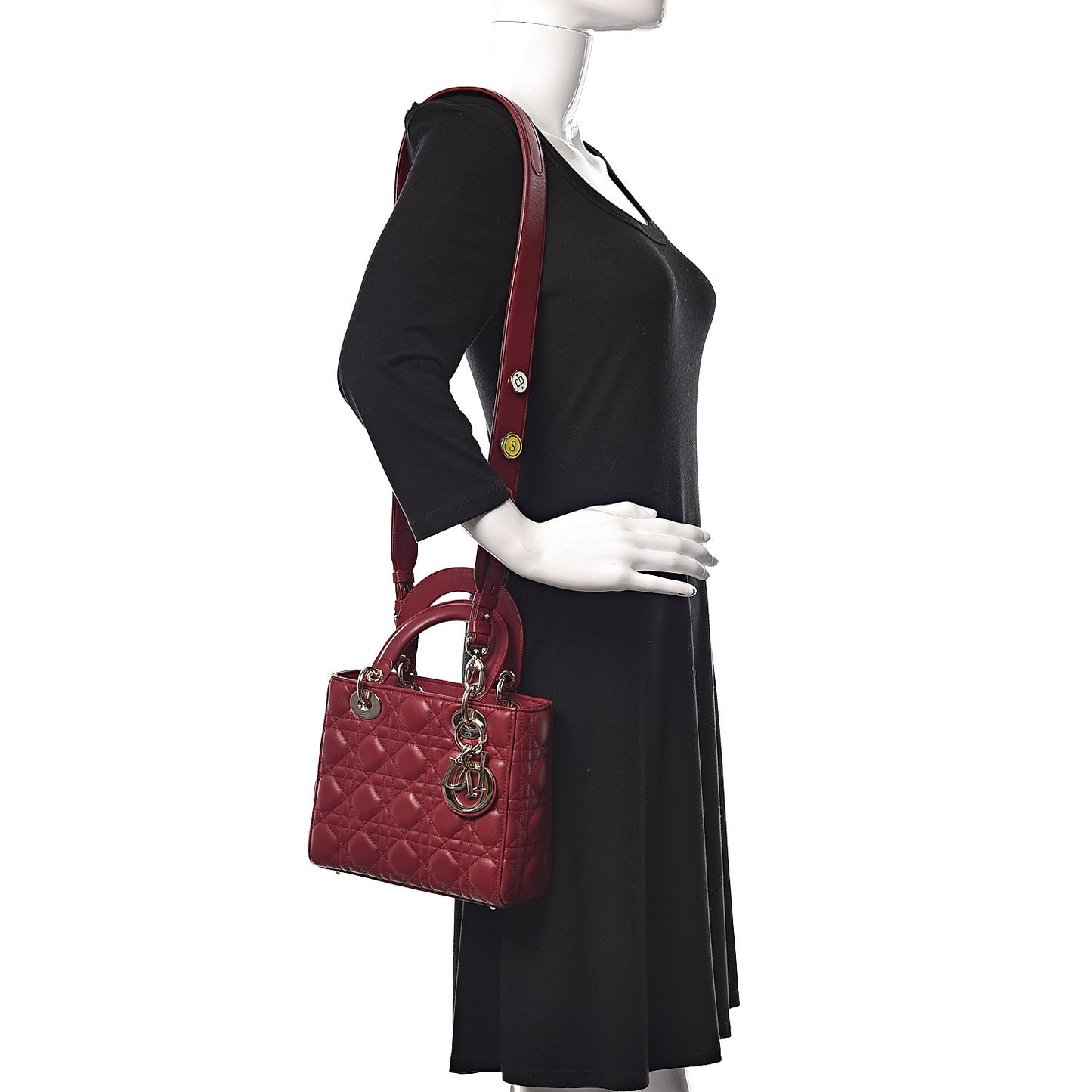 Lambskin Cannage Small My Lady Dior Red