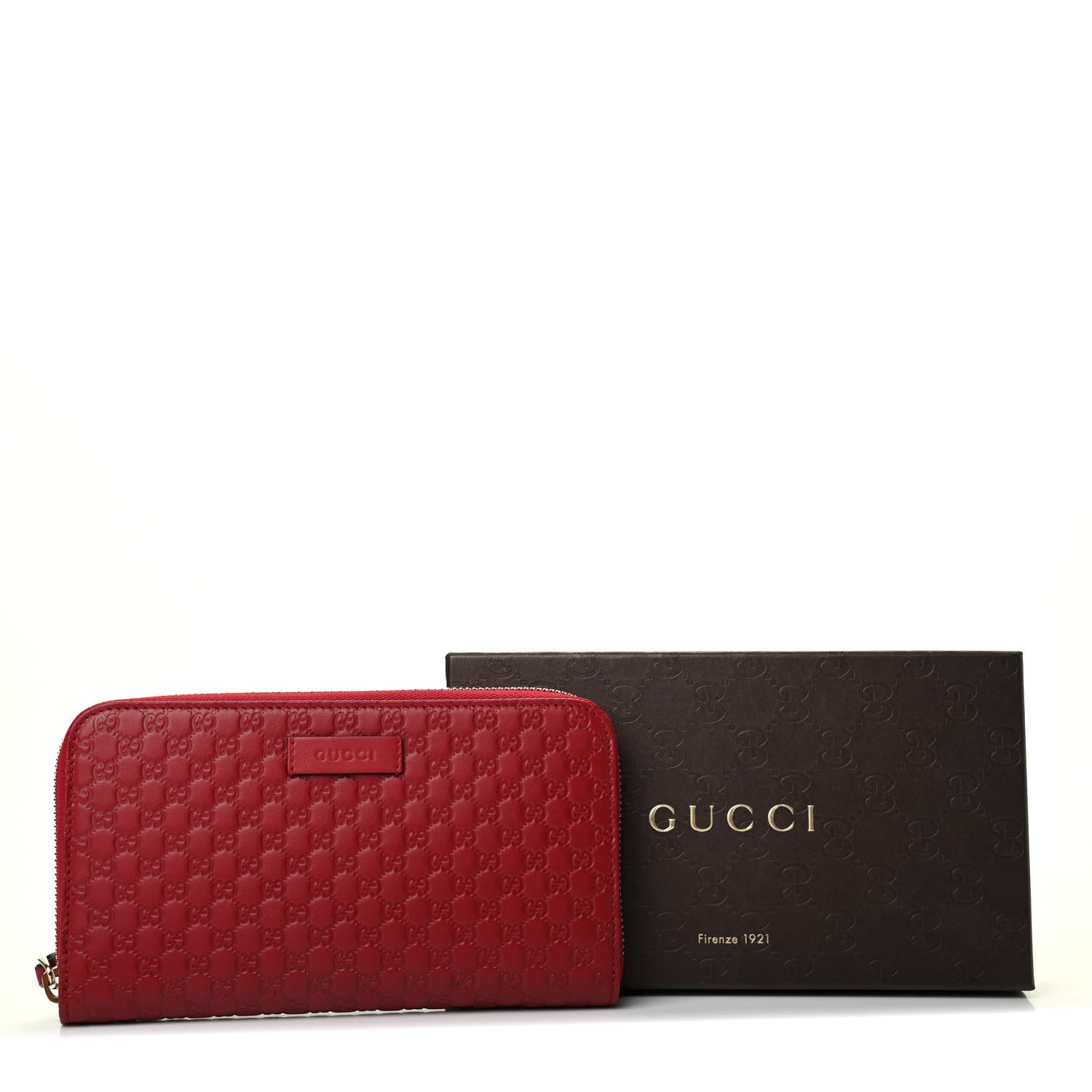 Gucci Microguccissima Zip Around Wallet Red 8 of 8