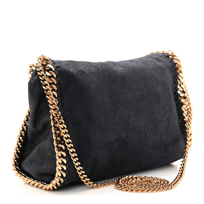 Stella McCartney Shaggy Deer Mini Falabella Fold Over Tote Navy 3 of 10