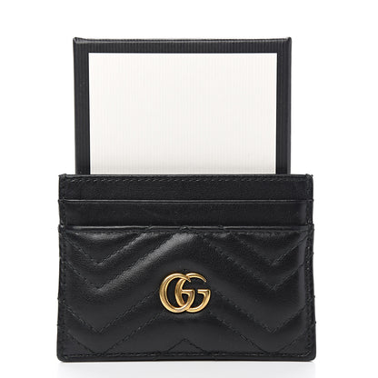 Gucci Calfskin Matelasse GG Marmont Card Holder Black 6 of 6