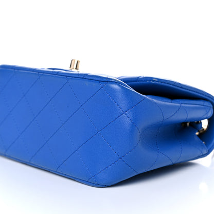 Chanel Lambskin Quilted Mini Square Flap Blue 9 of 19