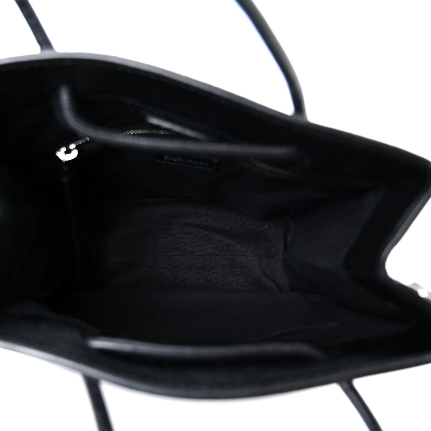 Calfskin Logo XXS Shopping Tote Black