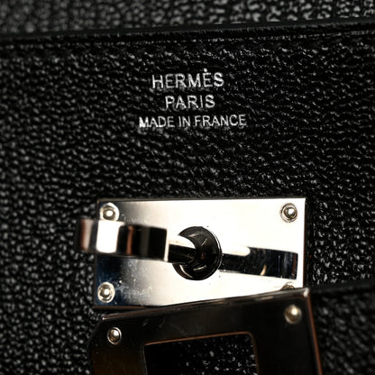 Hermes Chevre Mysore Kelly Wallet To Go Black 7 of 8
