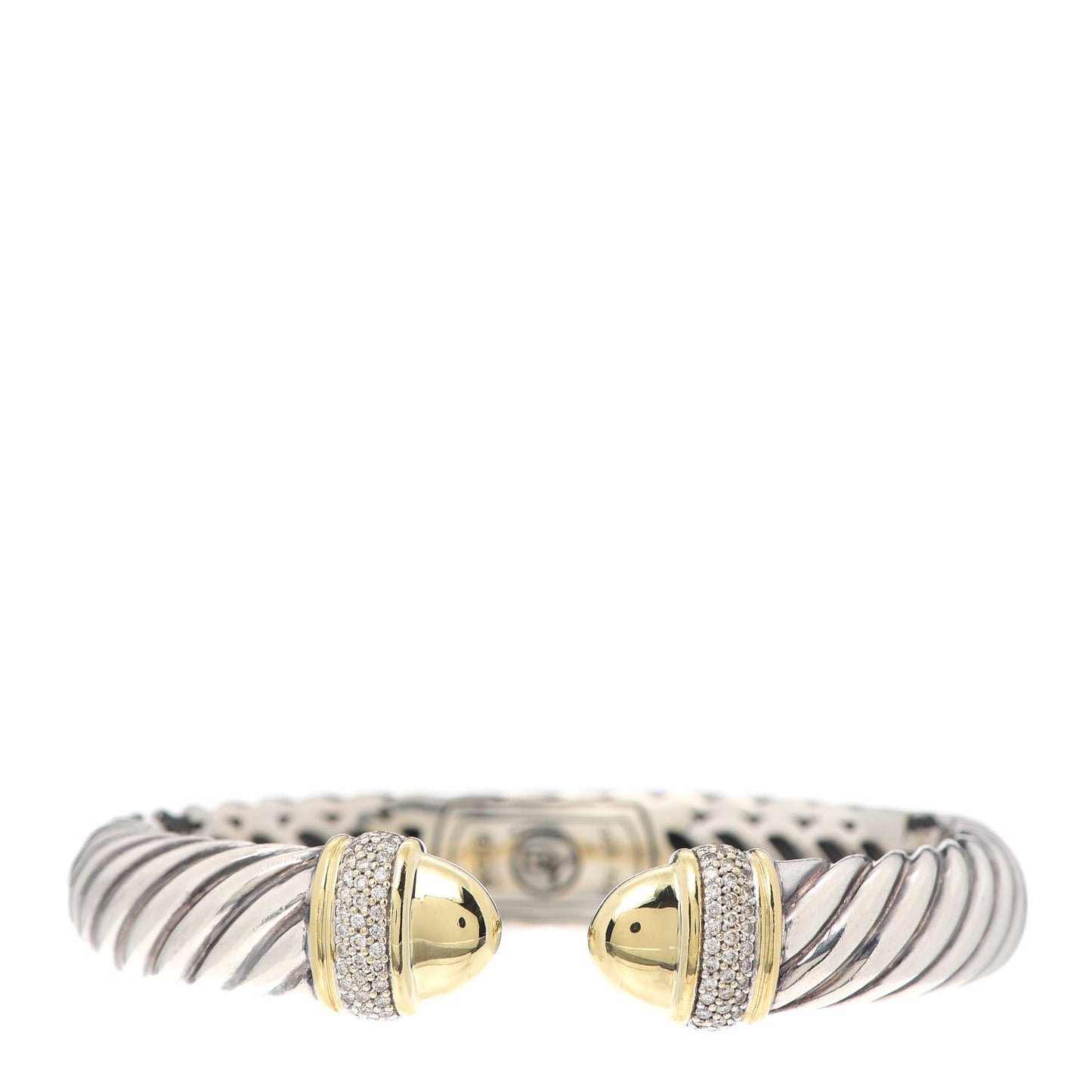 Sterling Silver 18K Yellow Gold Diamond 10mm Waverly Bracelet