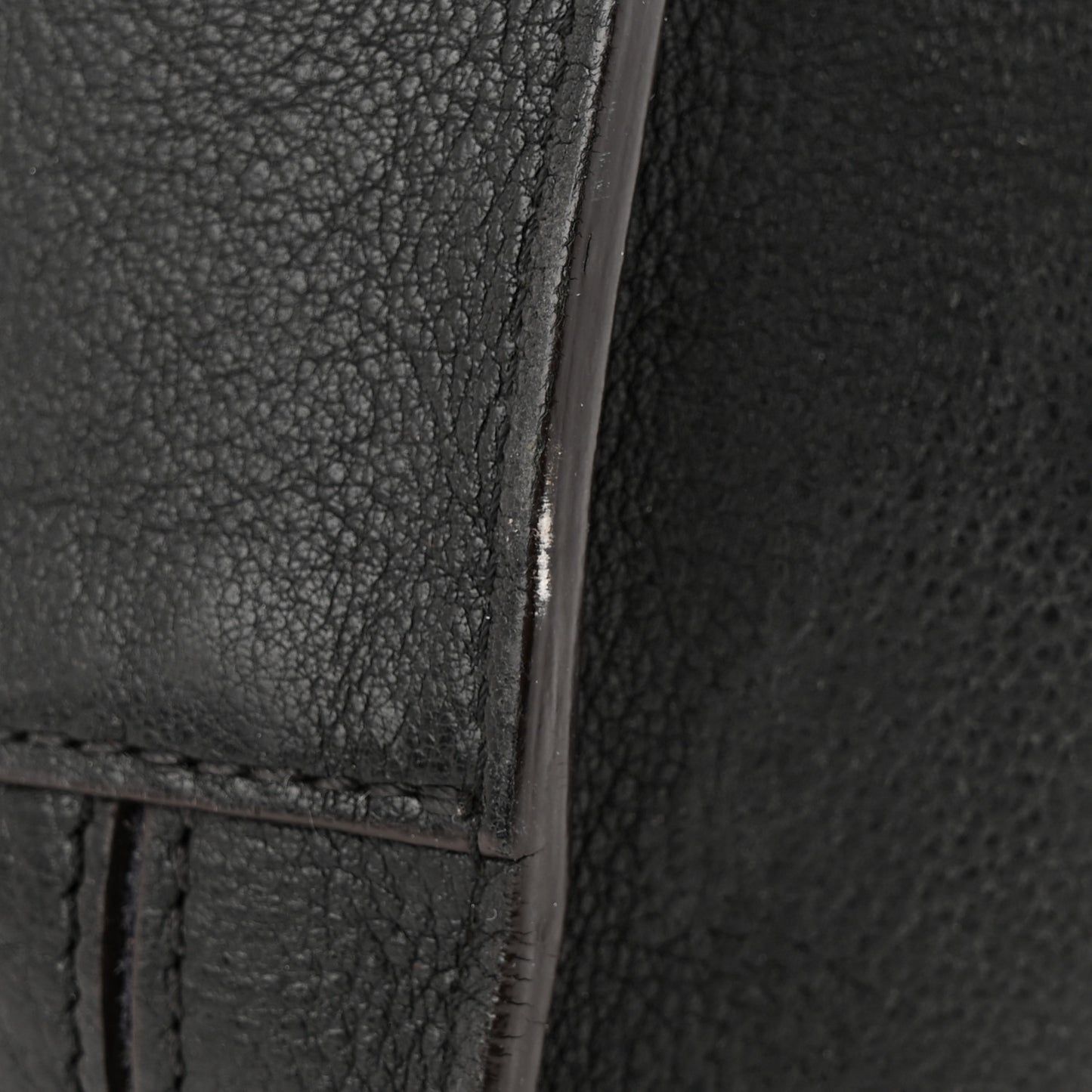 Smooth Calfskin Medium Milo Shopping Tote Black