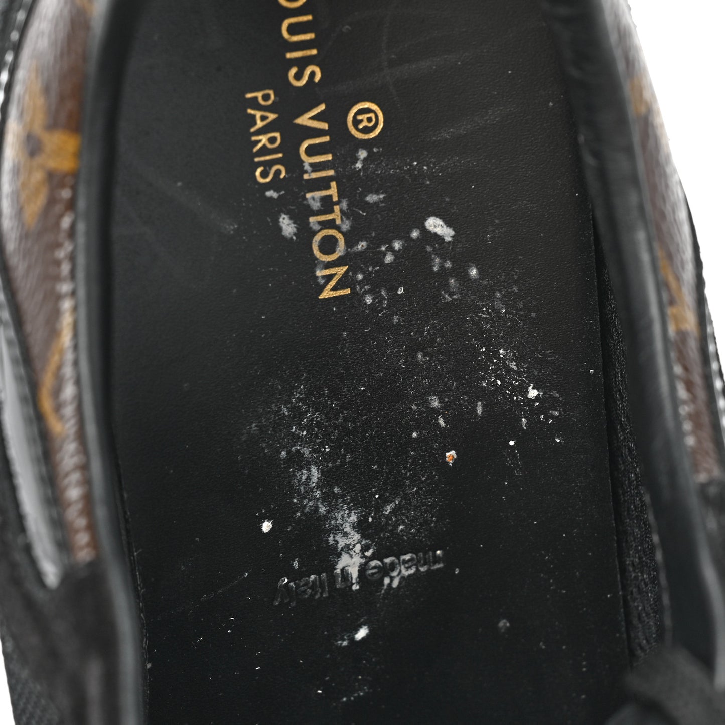 Suede Monogram Run Away Sneakers 38 Black