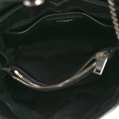 Saint Laurent Calfskin Y Quilted Monogram Small Loulou Chain Satchel Black 5 of 10