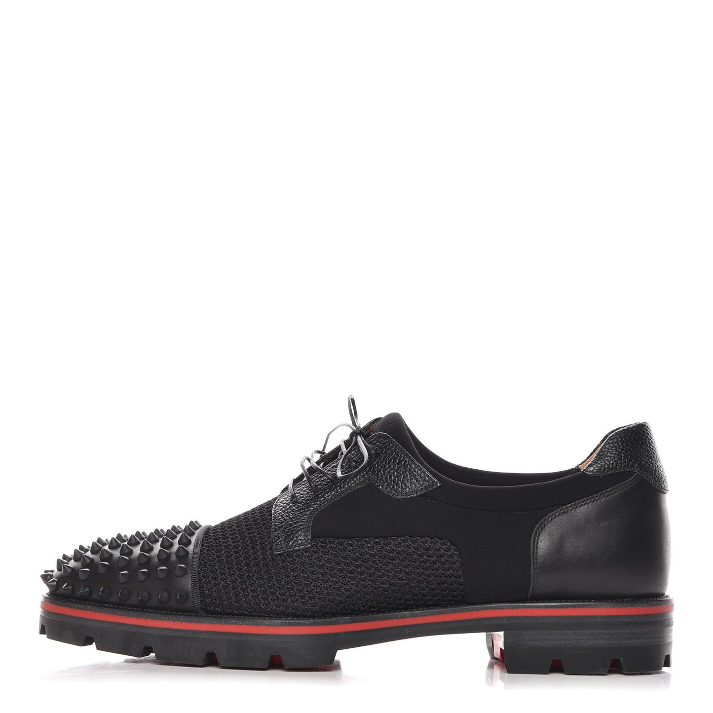 Calfskin Rete Net Neo Mens Luis Flat 42.5 Black