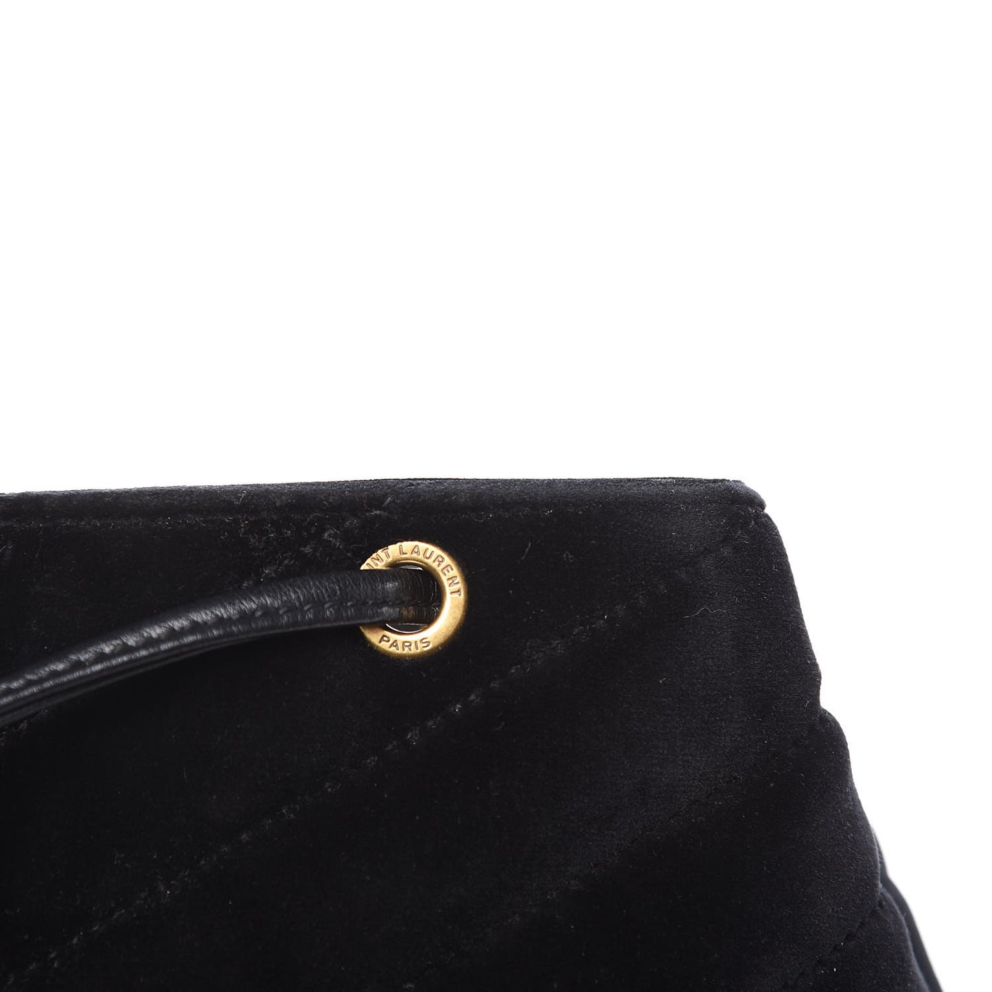 Velvet Y Quilted Monogram Small Loulou Backpack Black