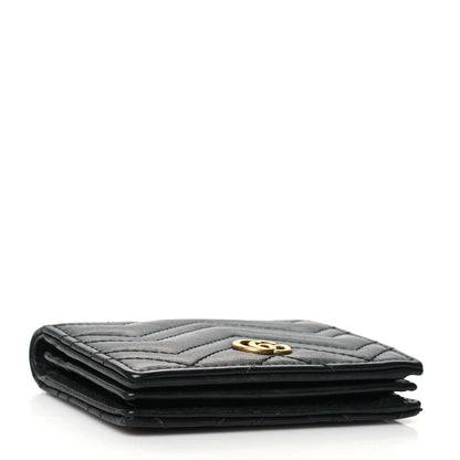 Gucci Calfskin Matelasse GG Marmont Card Case Black 4 of 12