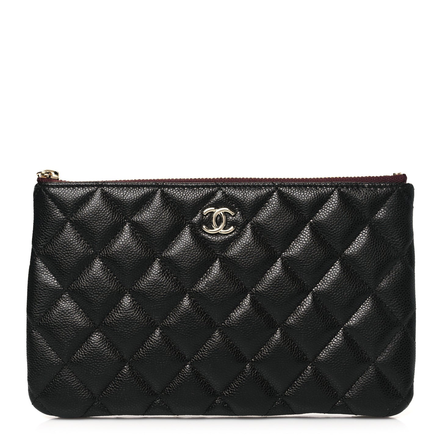 Caviar Quilted Cosmetic Case Black