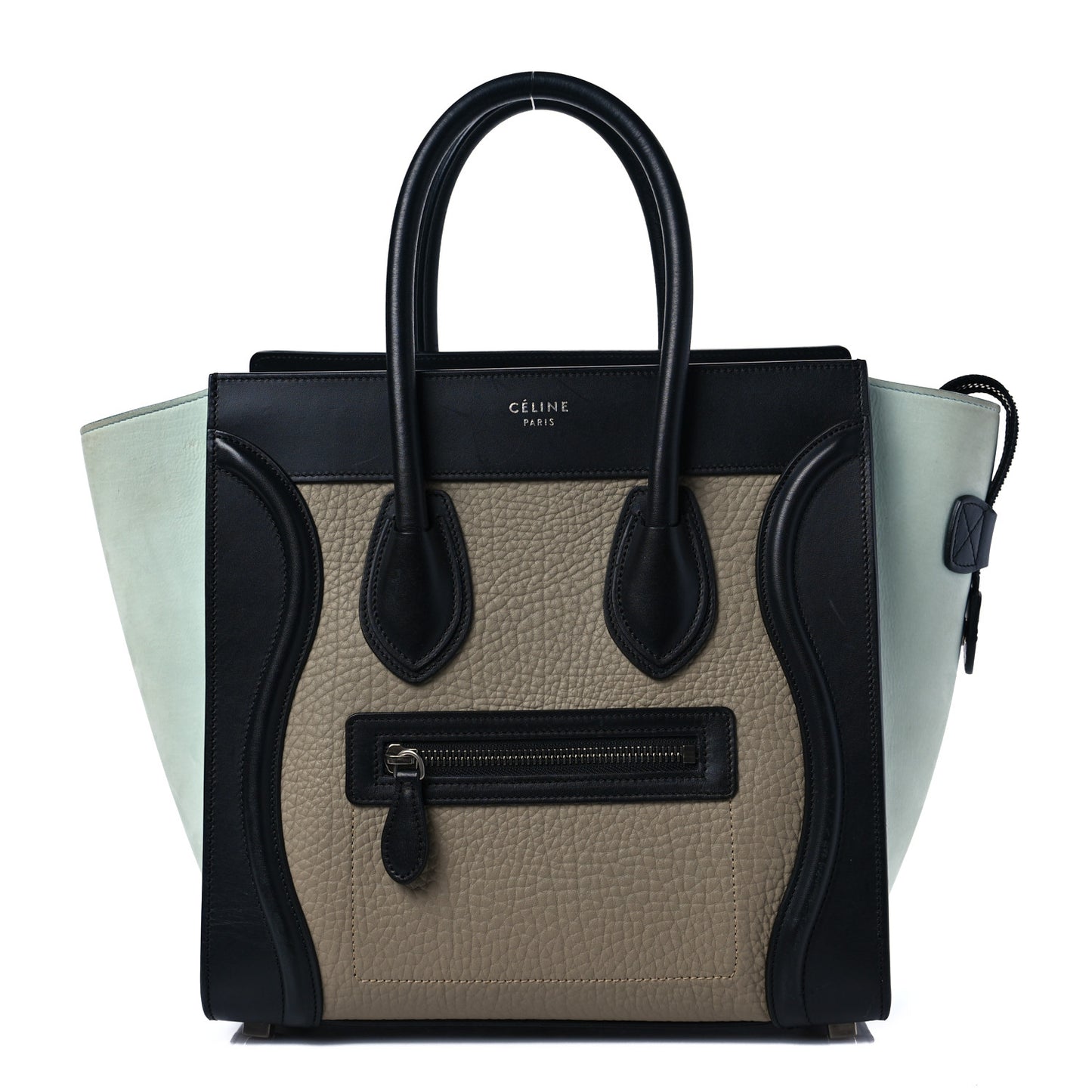 Bullhide Calfskin Nubuck Micro Tri-Color Luggage Beige