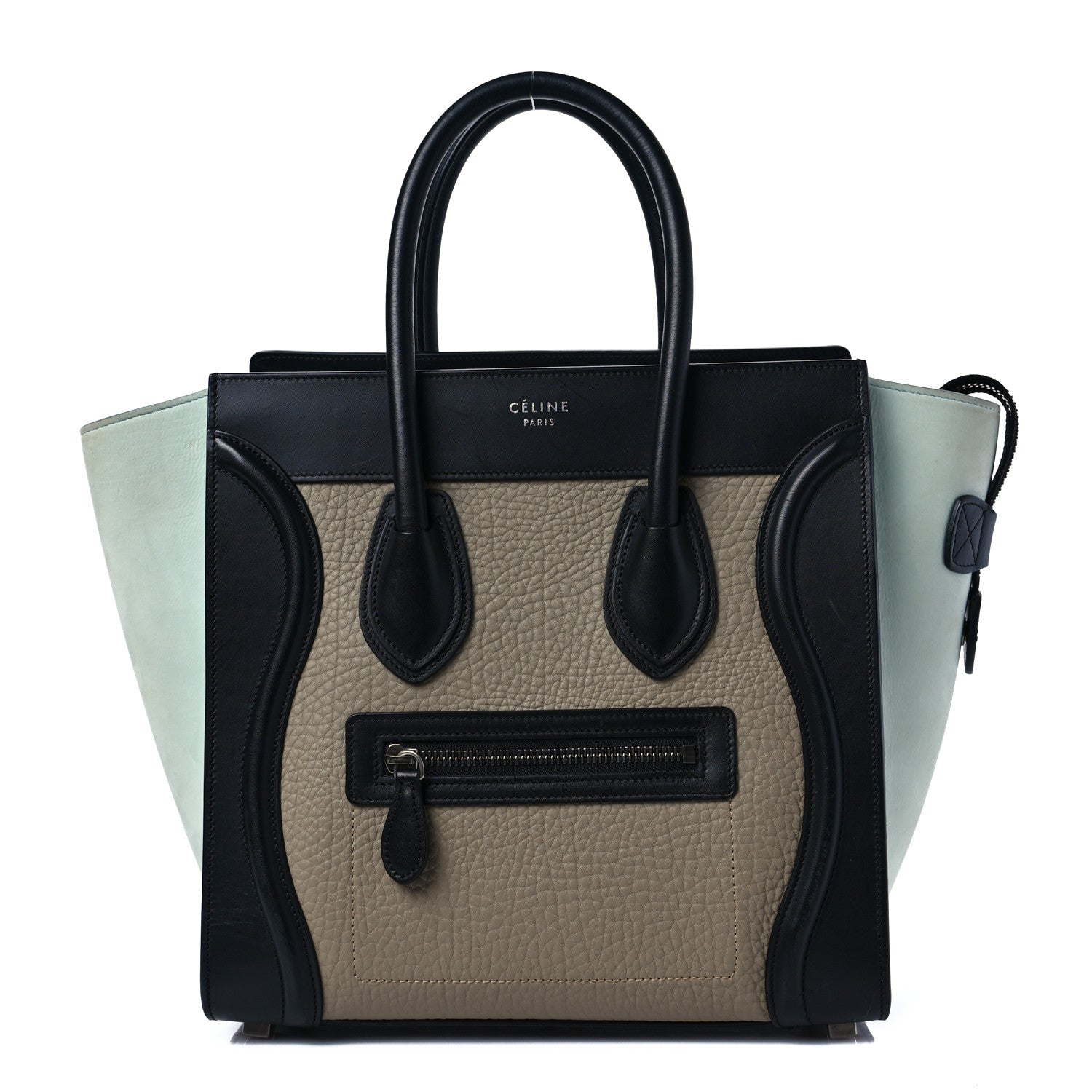 Celine Bullhide Calfskin Nubuck Micro Tri-Color Luggage Beige 1 of 11