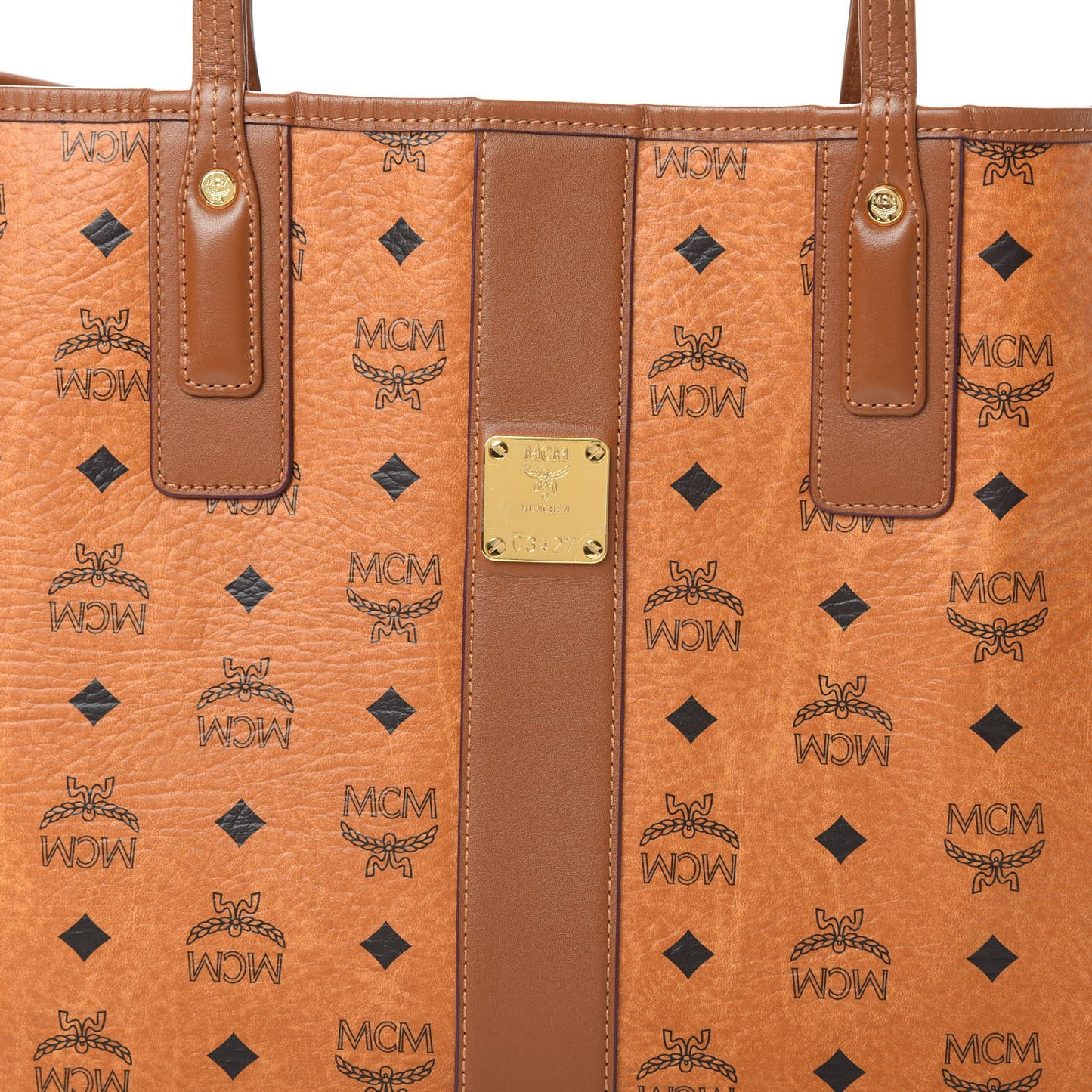 Visetos Medium Liz Reversible Shopper Tote Cognac