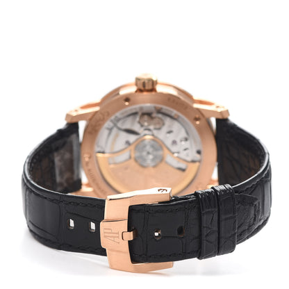 Audemars Piguet 18K Rose Gold Alligator 41mm Code 11.59 Automatic Watch Black 15210OR.OO.A002CR.01 3 of 5