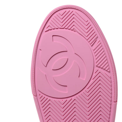 Chanel Cotton Sneakers 39 Pink White 9 of 9