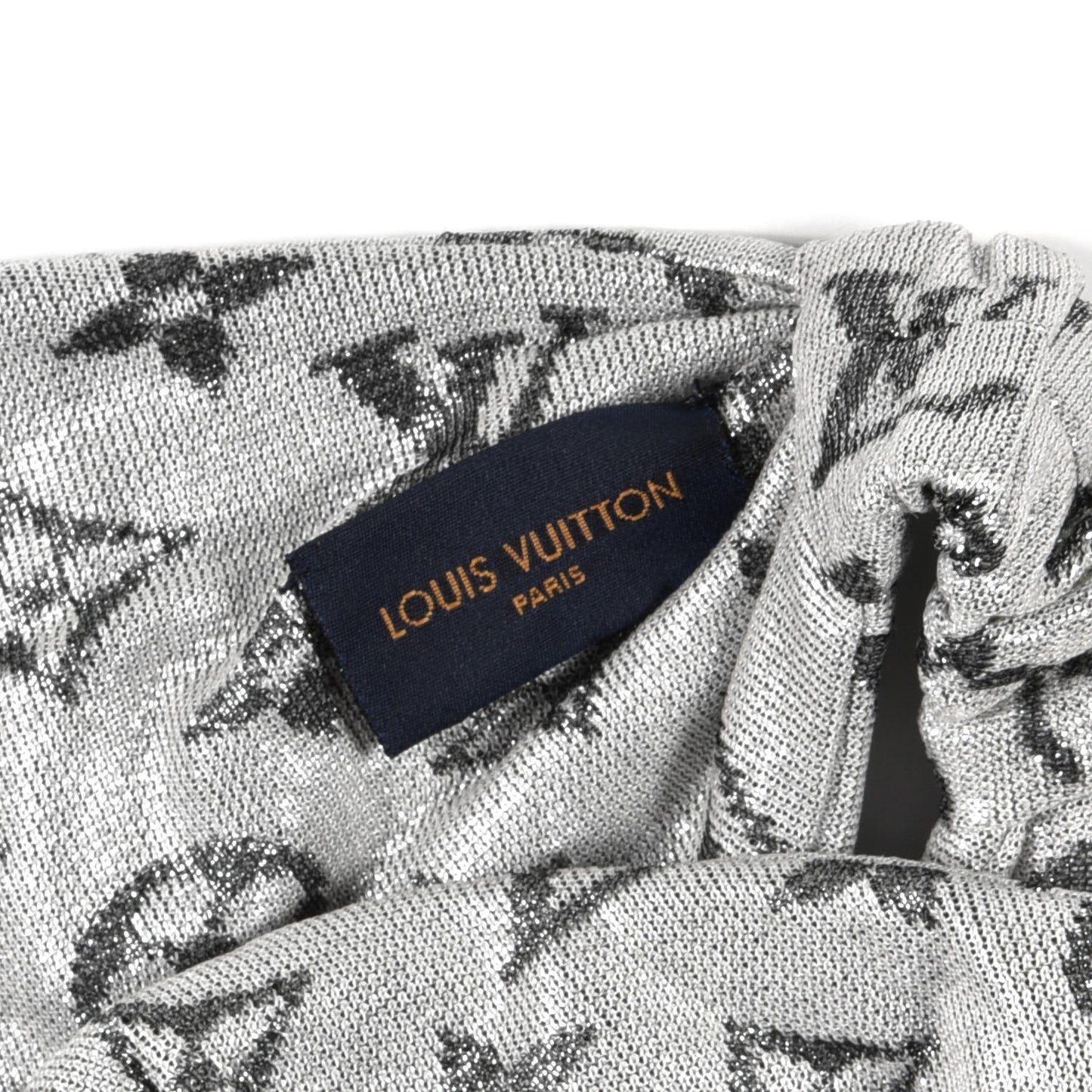 Monogram Jacquard Headband Gray Black