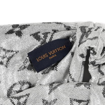 Louis Vuitton Monogram Jacquard Headband Gray Black 4 of 4