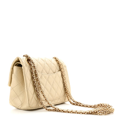 Chanel Metallic Aged Calfskin Quilted 2.55 Reissue Mini Flap Light Gold 3 of 12