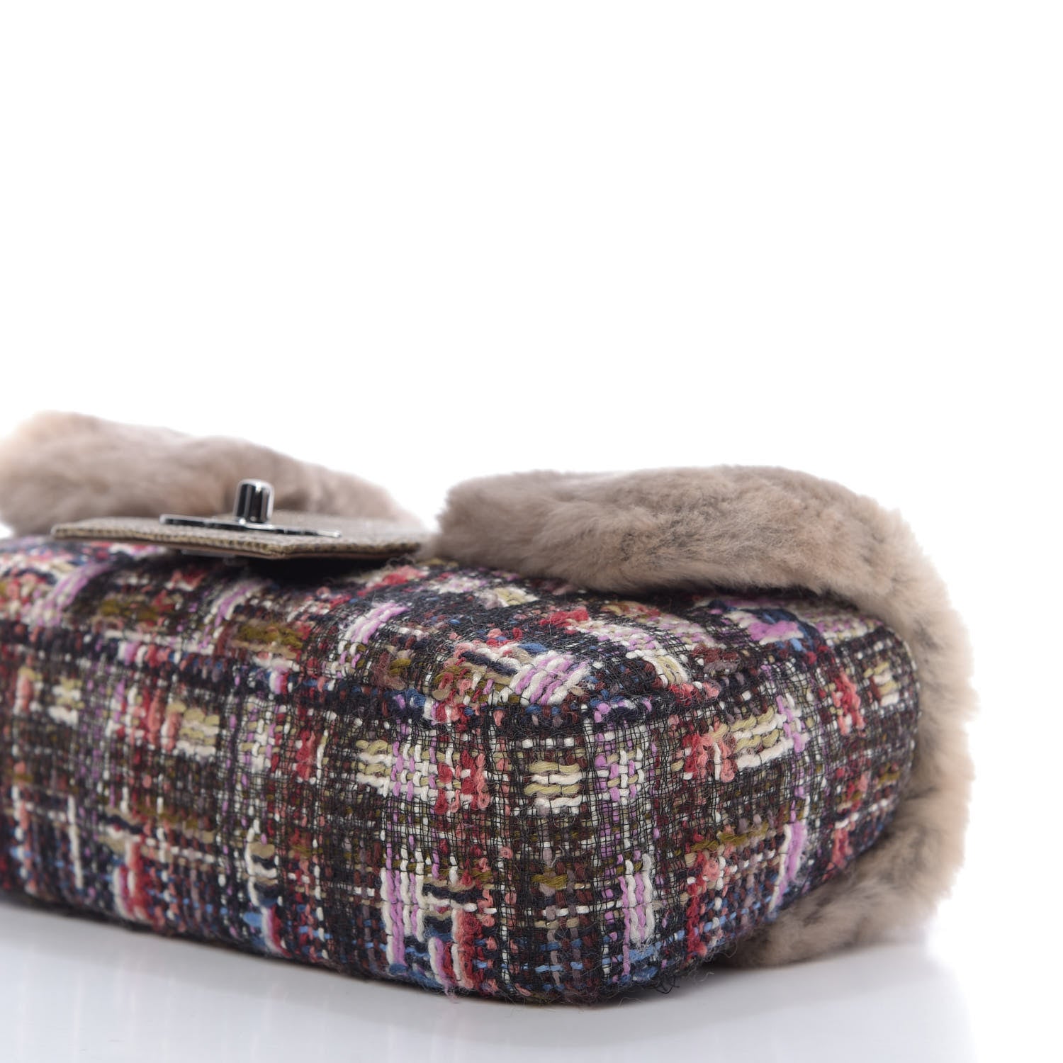 Chanel Rabbit Fur Tweed Lizard Small Fantasy Flap Multicolor 7 of 9