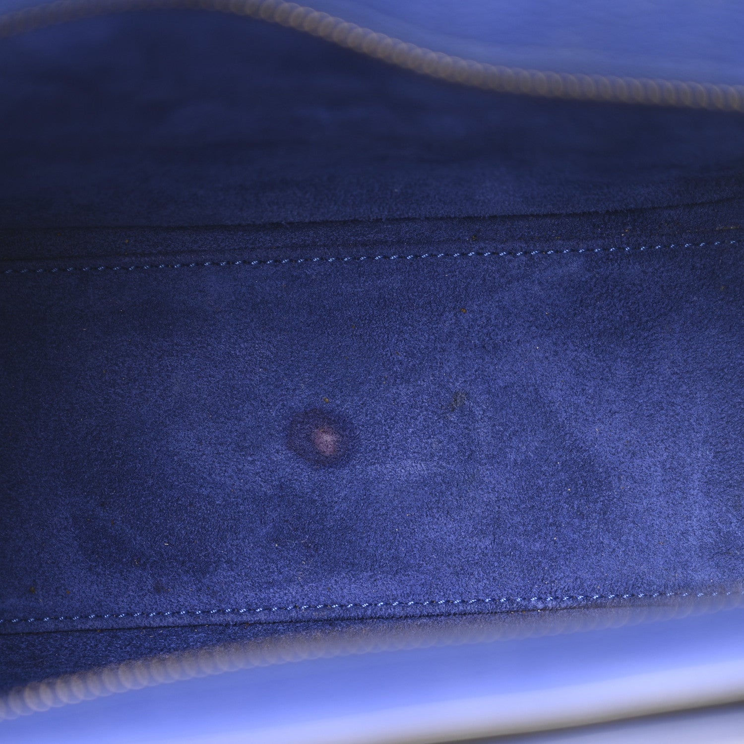 Celine Drummed Calfskin Nano Luggage Indigo 5 of 12