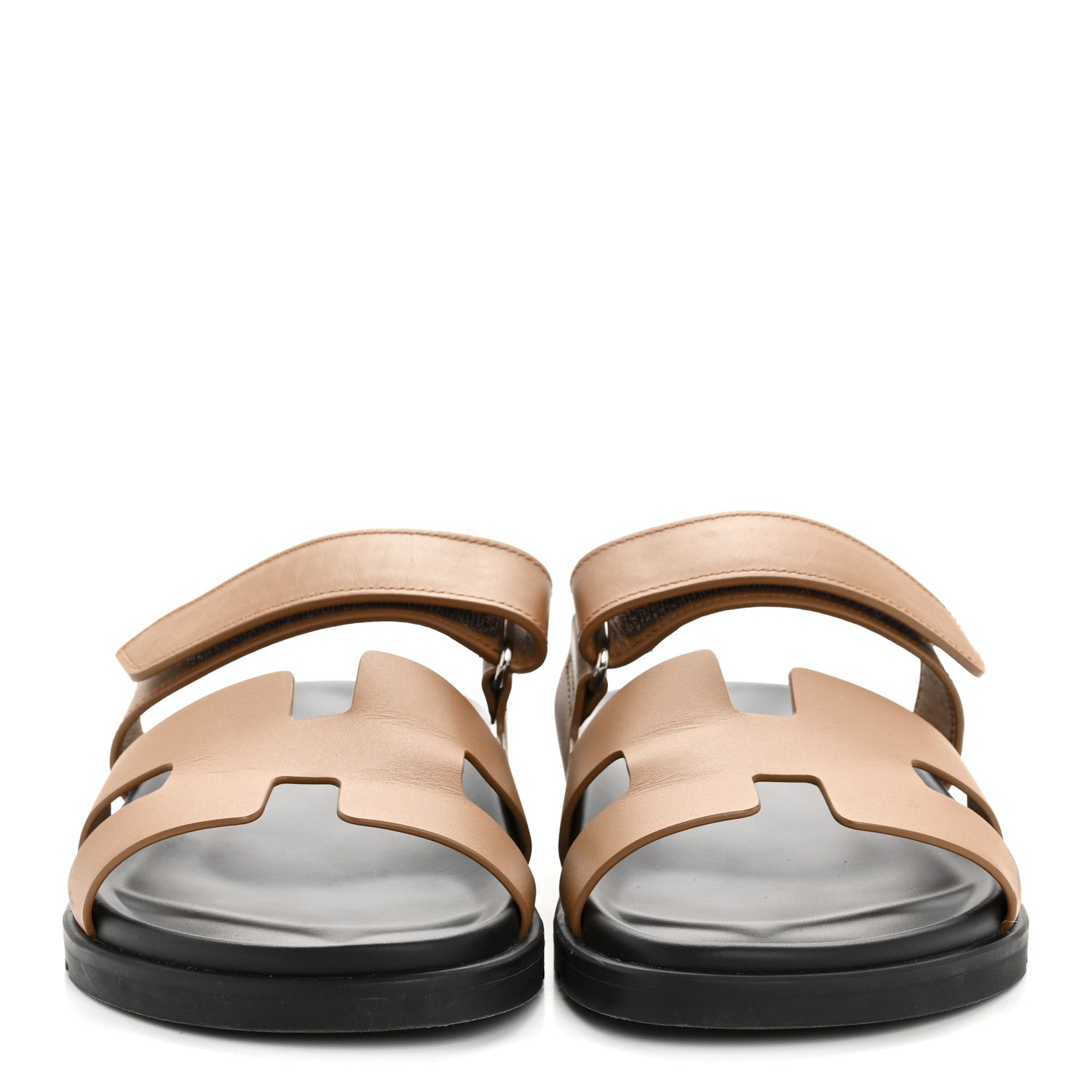 Hermes Calfskin Womens Chypre Sandals 40 Gold 3 of 11