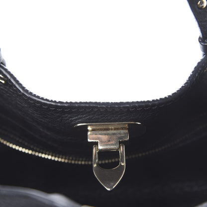 Valentino Garavani Grained Calfskin Small Rockstud Tote Black 10 of 13