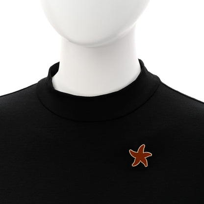 Van Cleef & Arpels 18K Rose Gold Jasper Lucky Summer Starfish Brooch Clip 2 of 5