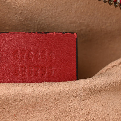 Gucci Calfskin Matelasse GG Marmont Belt Bag 85 34 Hibiscus Red 7 of 10