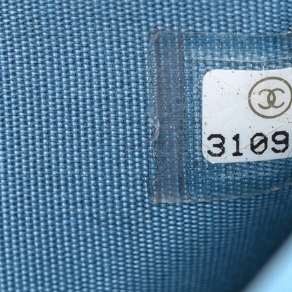 Chanel Caviar Quilted Boy Wallet On Chain WOC Blue 7 of 11