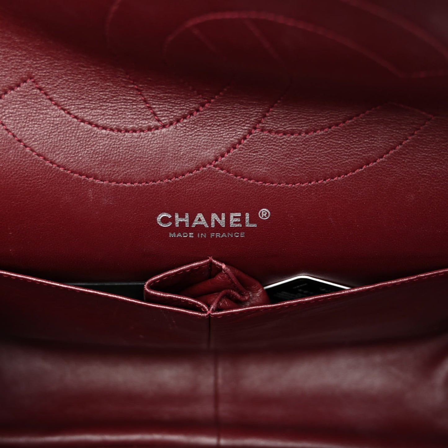 Patent Quilted 2.55 Reissue 227 Flap Light Burgundy
