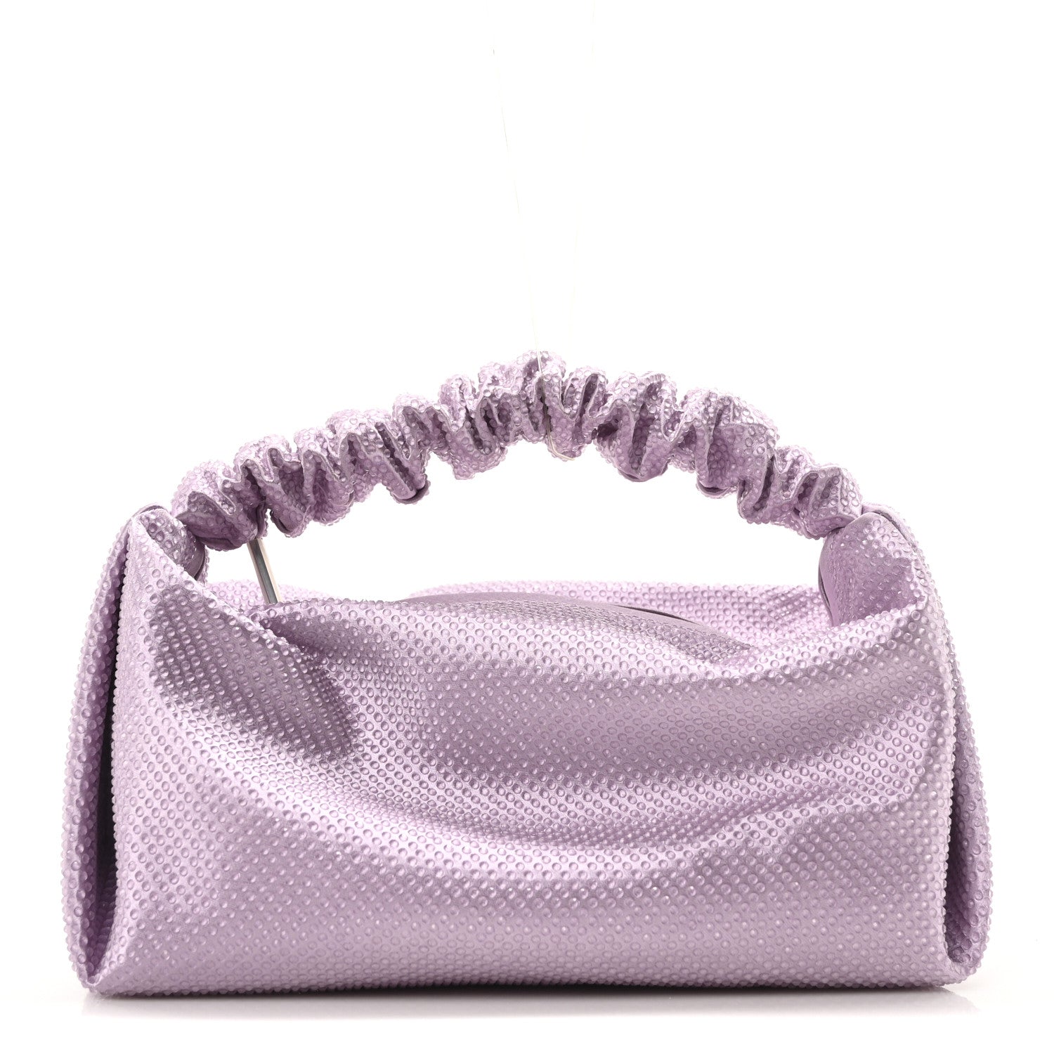 Alexander Wang Mesh Crystal Rhinestone Mini Scrunchie Clutch Winsome Orchid 1 of 10