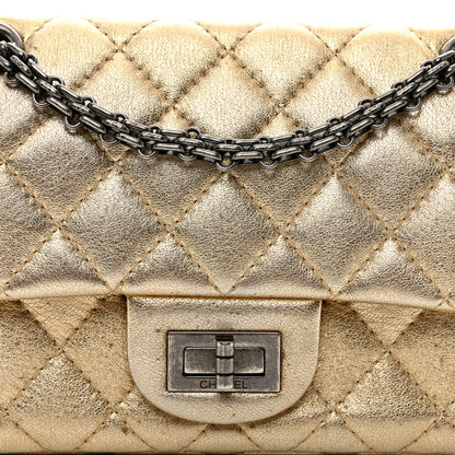 Chanel Metallic Lambskin Quilted 2.55 Reissue 224 Flap Gold 5 of 15