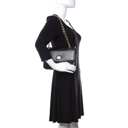 Gucci Azalea Calfskin Small Marina Chain Shoulder Bag Black 3 of 16
