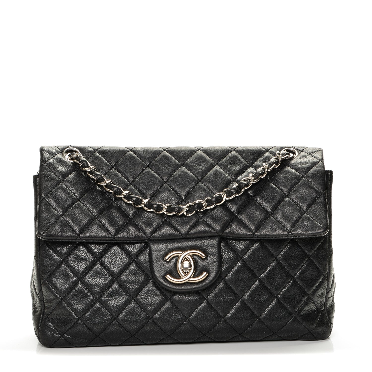 Chanel Washed Caviar Maxi Single Flap Black 1 of 7