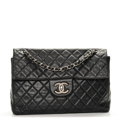 Chanel Washed Caviar Maxi Single Flap Black 1 of 7