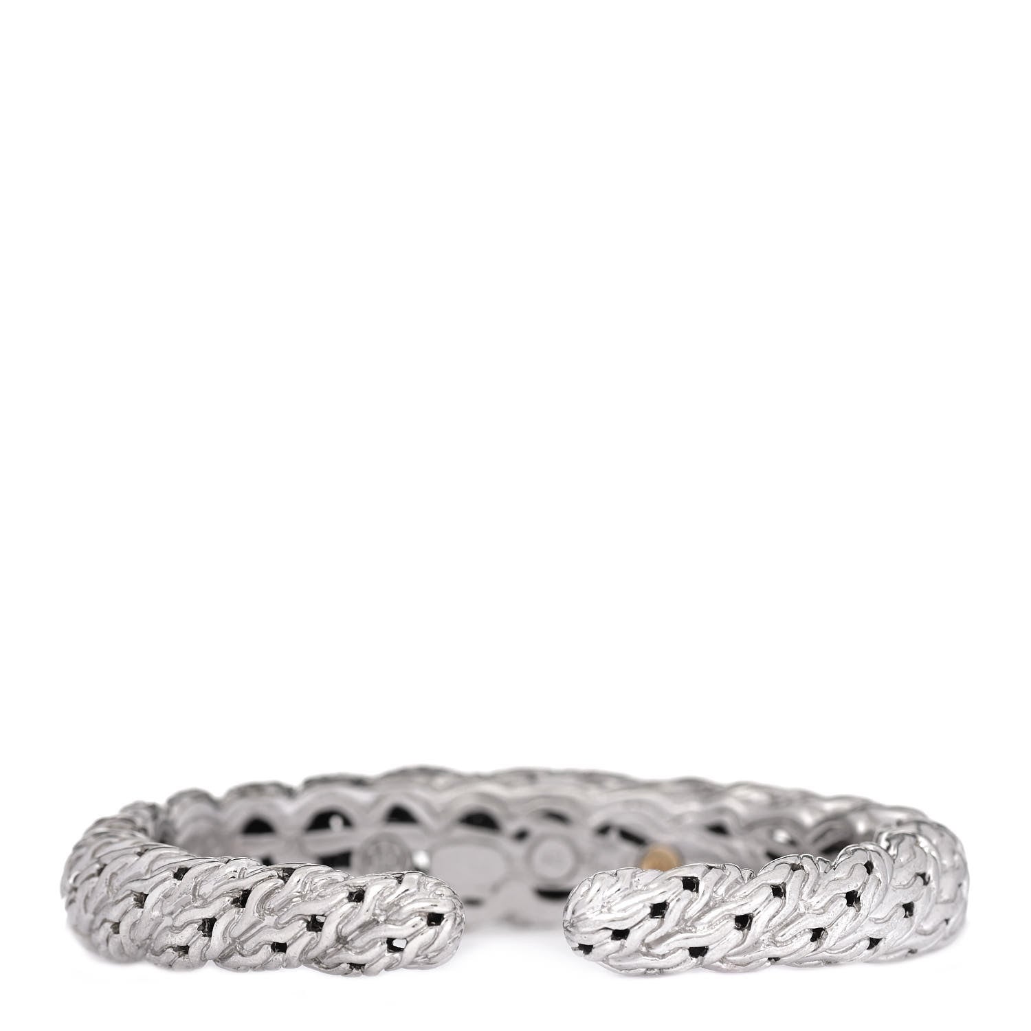 John Hardy Sterling Silver Diamond Classic Chain Cuff Bracelet 3 of 7