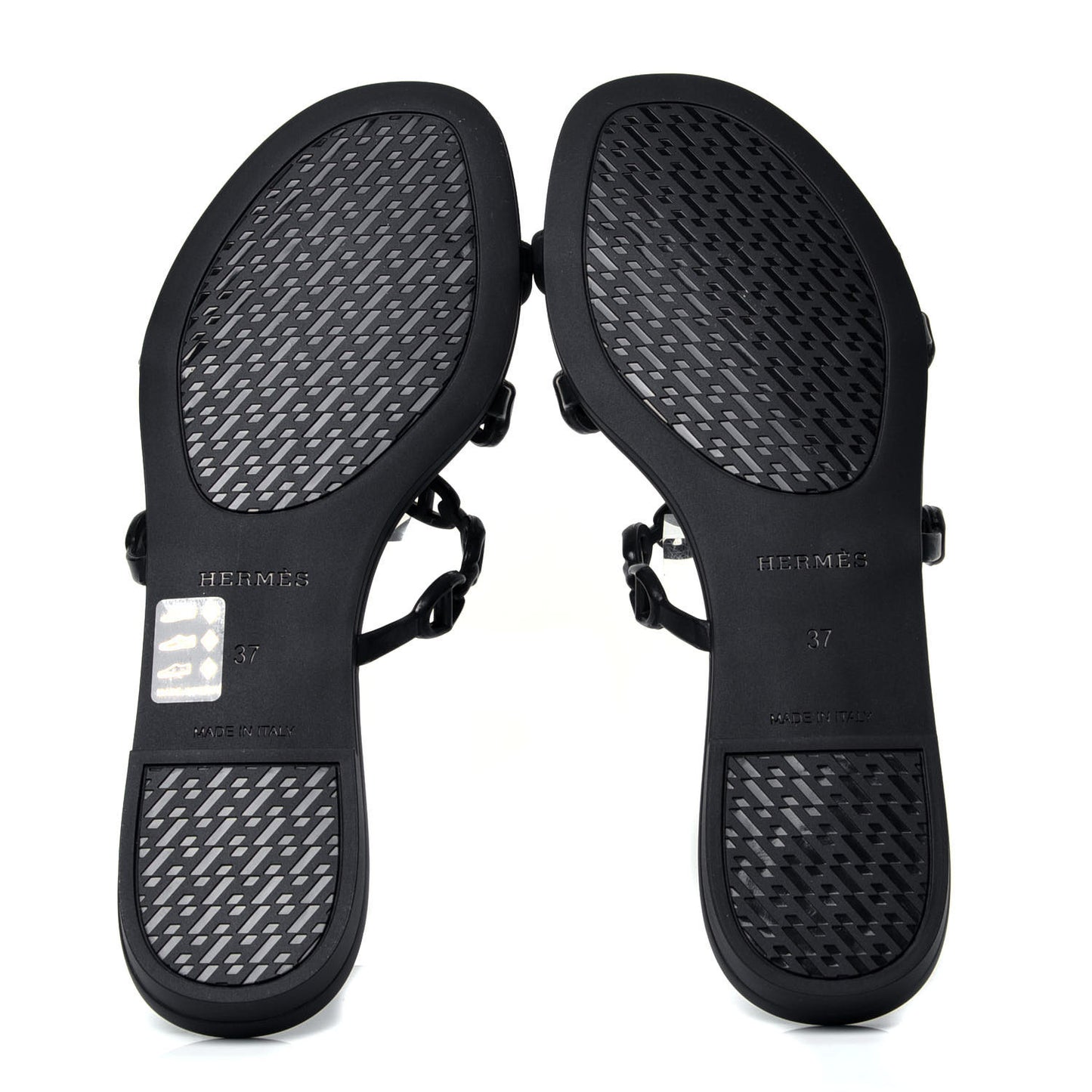 Rubber Chaine d'Ancre Nude Sandals 37 Black