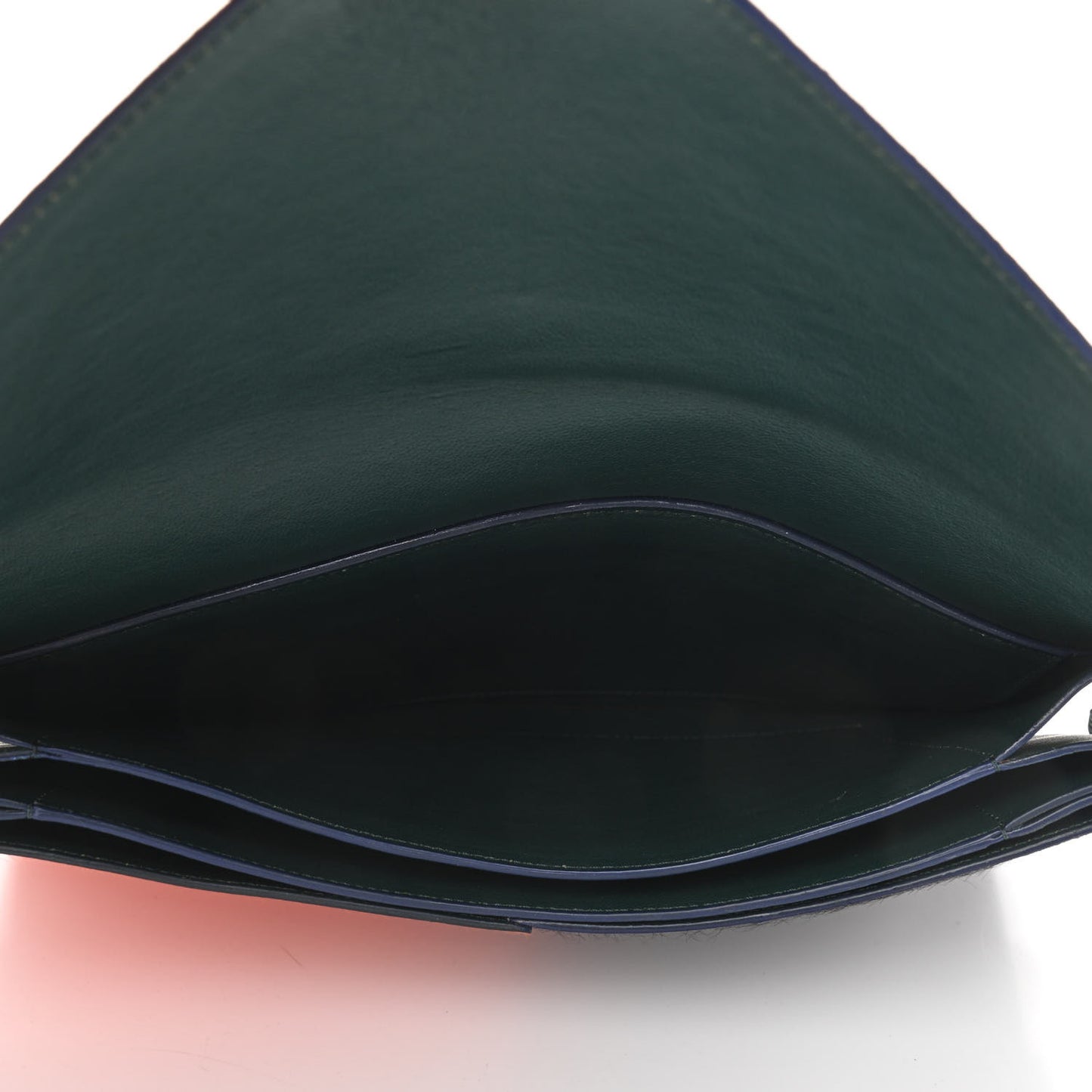 Suede Calfskin Pony Hair Medium Tri-Color Diamond Shoulder Bag Green