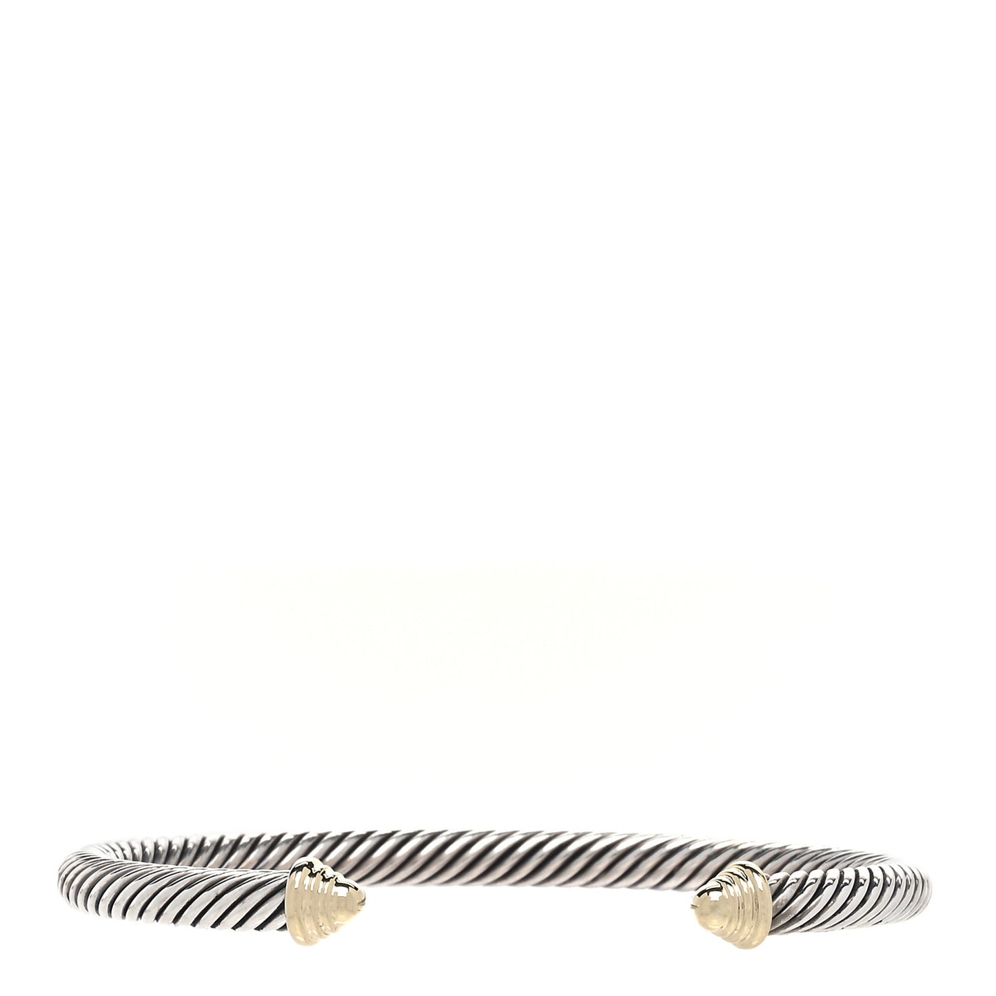 Sterling Silver 14K Yellow Gold 5mm Cable Classics Bracelet