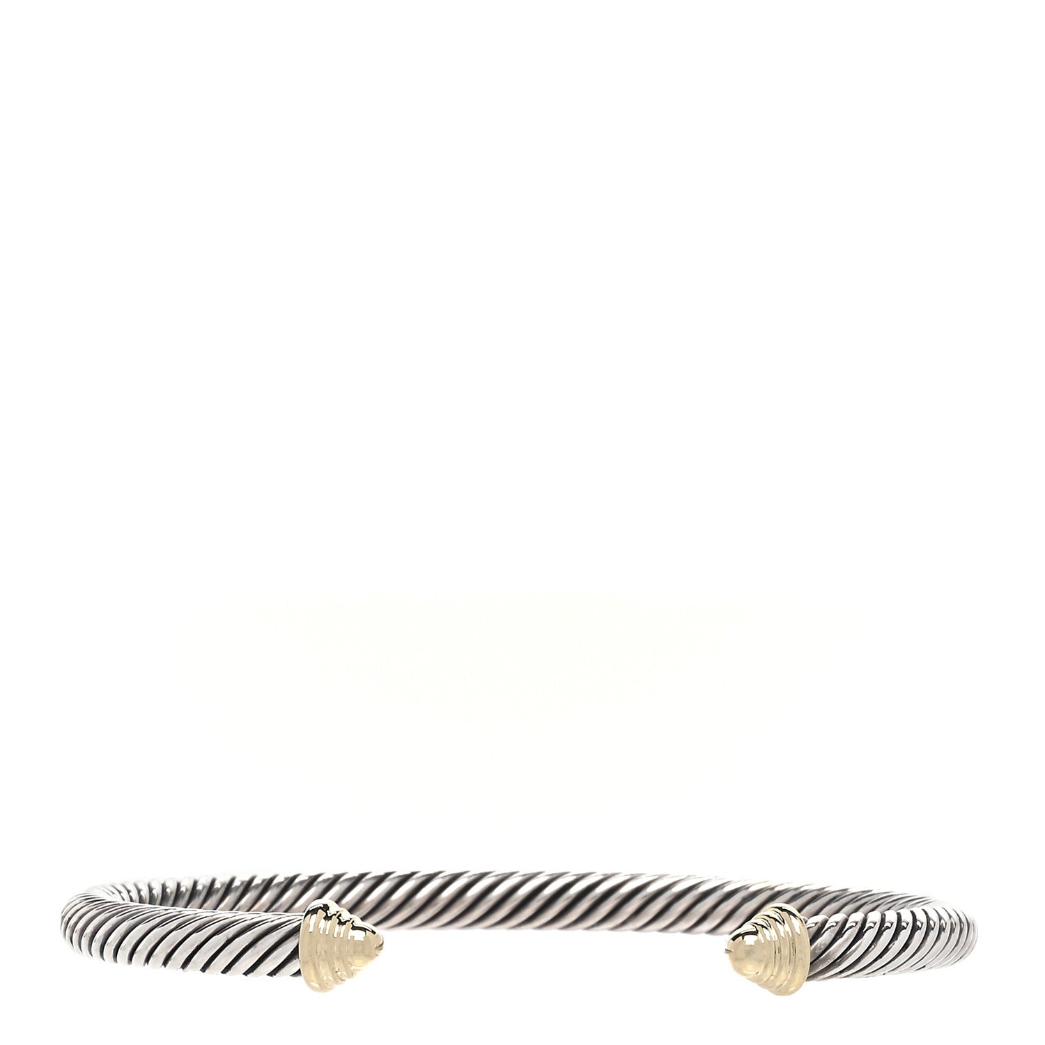 David Yurman Sterling Silver 14K Yellow Gold 5mm Cable Classics Bracelet 1 of 4