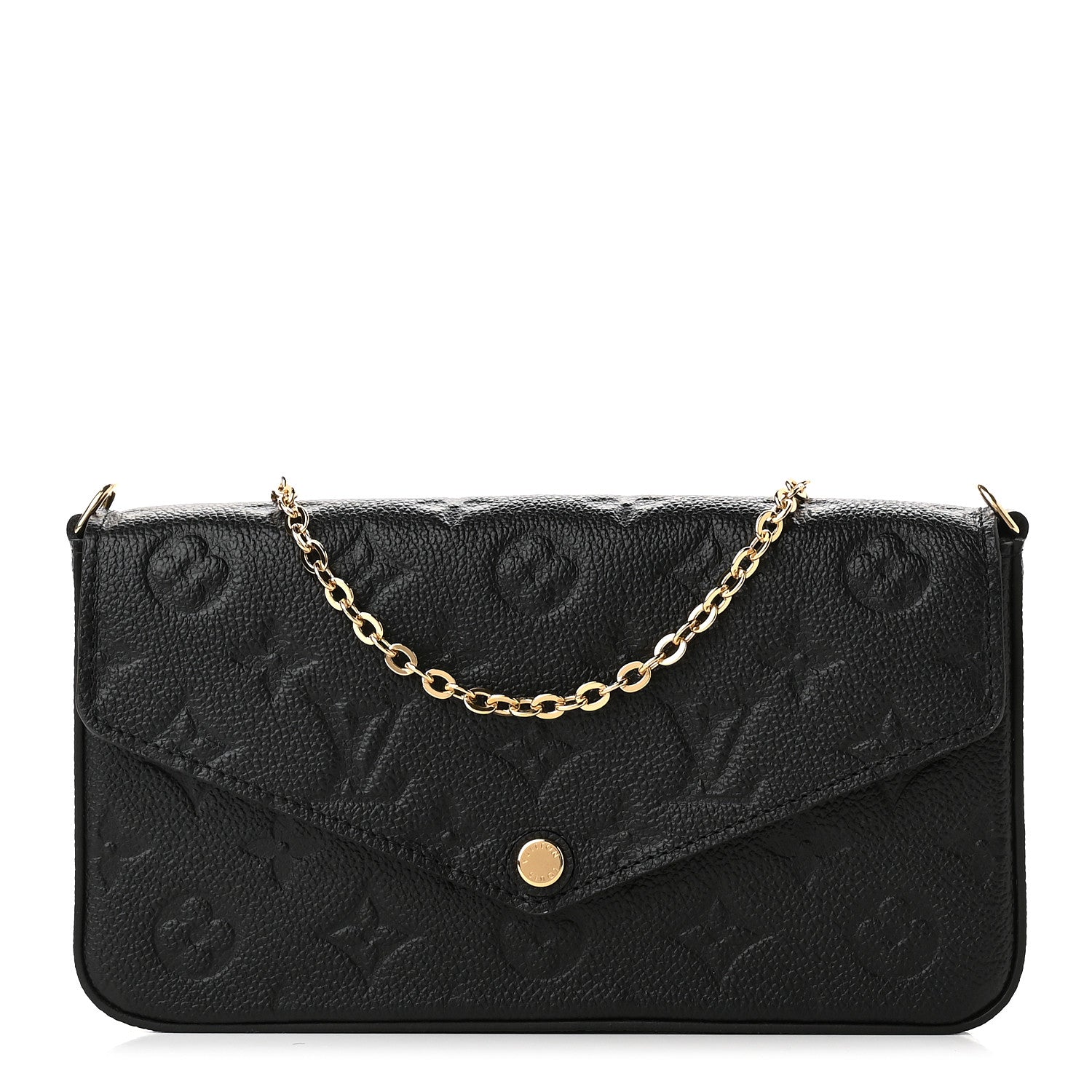 Louis Vuitton Empreinte Pochette Felicie Chain Wallet Black 3 of 9