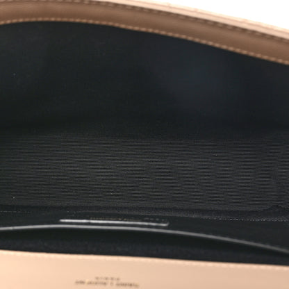 Saint Laurent Grain De Poudre Textured Mixed Matelasse Medium Triquilt Monogram Satchel Dark Beige 5 of 10