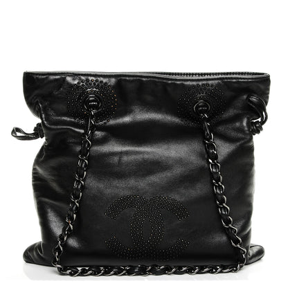 Chanel Lambskin CC Studded Small Bonbons Tote Black 1 of 7