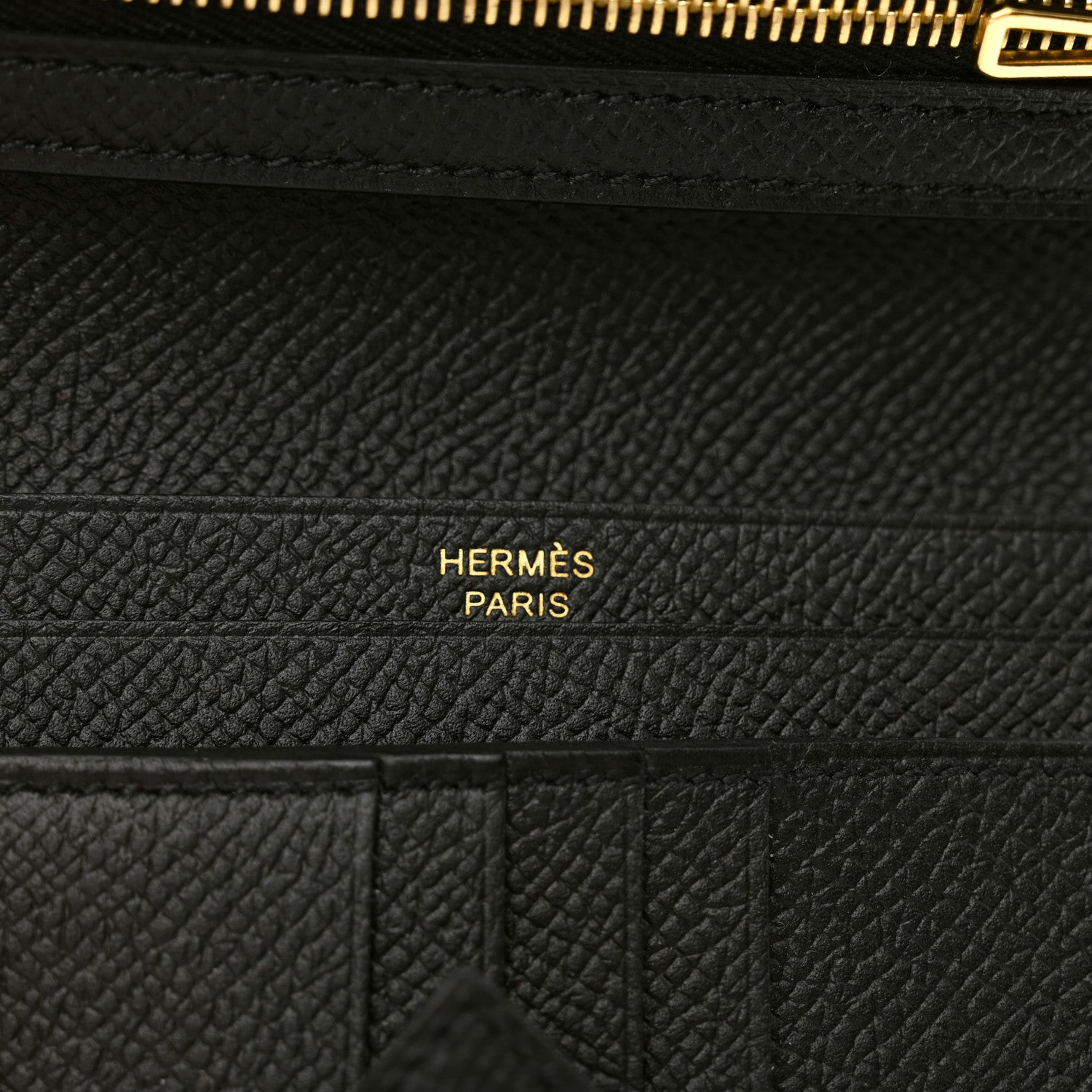 Hermes Epsom Bearn Compact Wallet Black 6 of 8