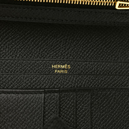 Hermes Epsom Bearn Compact Wallet Black 6 of 8